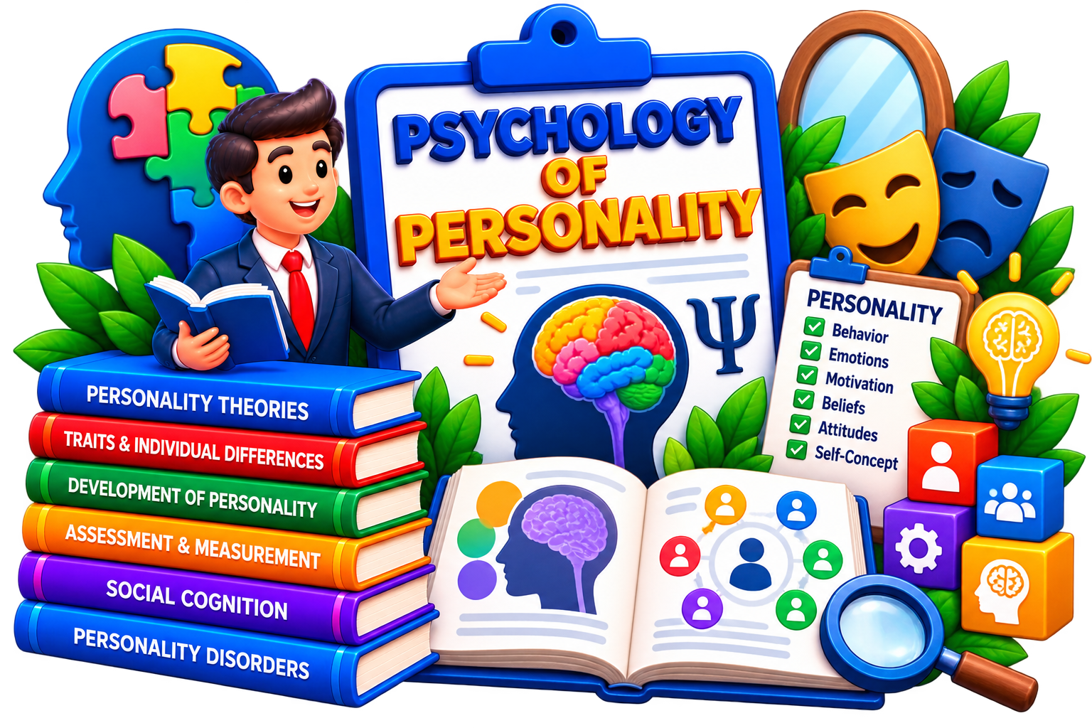 Psychology of Personality illustration for BA DAVV notes