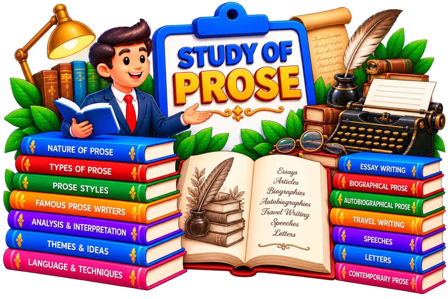 Study of Prose illustration for BA DAVV notes