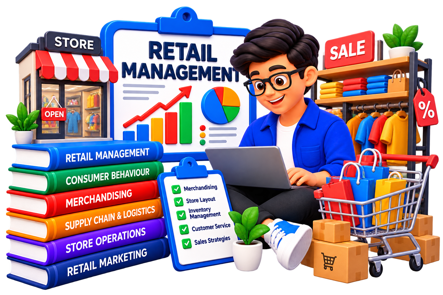 Retail Management illustration for BBA DAVV notes
