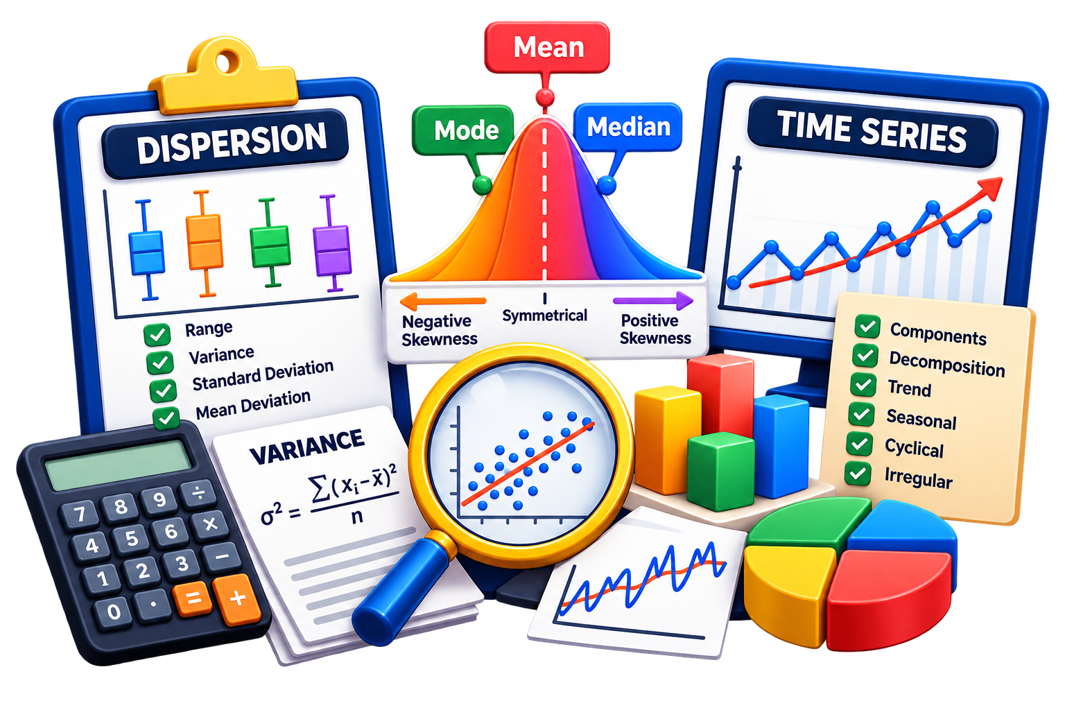 Dispersion, Skewness and Time Series unit icon